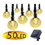1 Serie De 50 Luces Led Solares Para Terraza O Decoración.