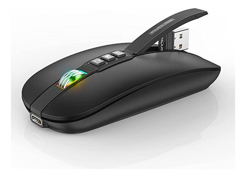 Fmouse Mouse Inalámbrico Silencioso, Mouse De Viaje Delgad.