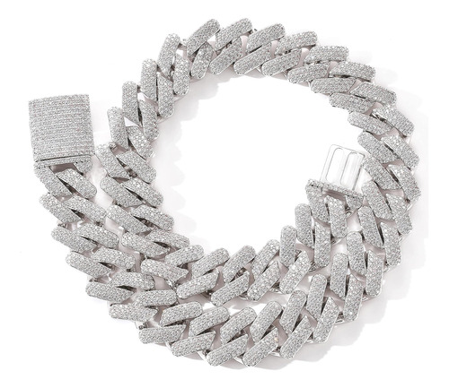 Lkv Cadena Cubana De 20 Mm Para Hombres, Collares De Cadena 