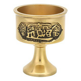 Copa De Latón Golden Chalice Para Ofrendas De Agua Y Vino Al