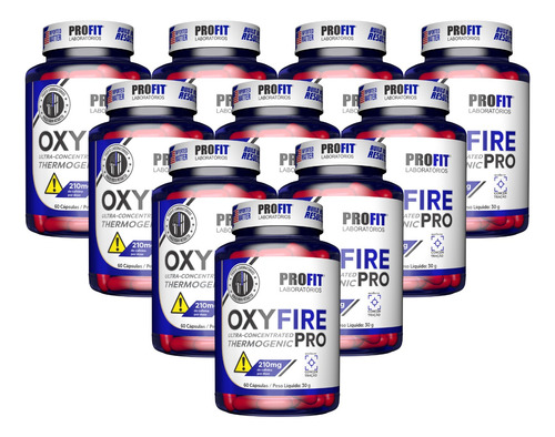 10x Termogênico Oxy Fire - 60 Cápsulas  - Profit Labs