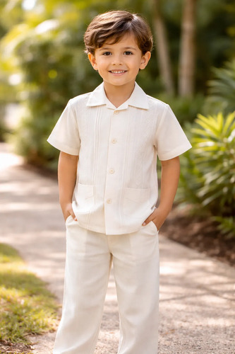 Conjunto Guayabera Bordada Niño 2087 1 A 6 Años