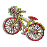 Broches Pin Bicicleta Vintage Diamantes Imitación Para Mujer