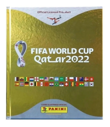 Álbum Fifa World Cup Qatar 2022 Dourado Panini Dourado Capa Dura