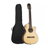 Guitarra Gracia Aa1 Criolla Electroacustica Maciza Funda