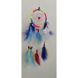 Colgante Atrapasueños Multicolor 12x55cms Cuerda Y Plumas #3