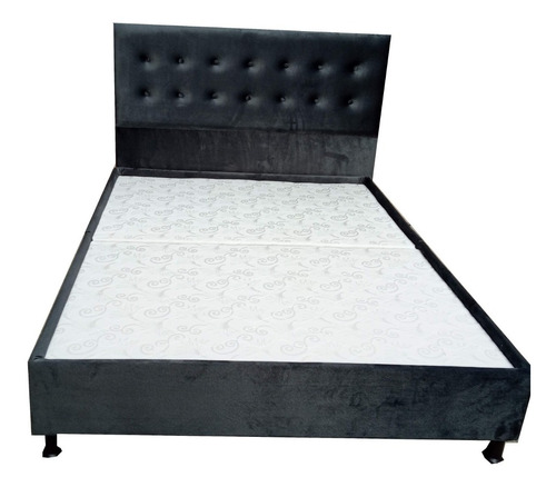 Combo Base Cama, Cabecero, Colchón Semi Gratis Almohadas