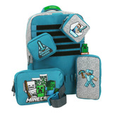 Mochila, Lapicera, Cangurera Minecraft Creeper Chenson Uso Rudo Original