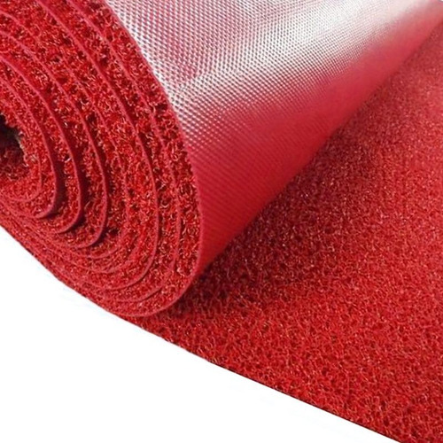 Tapete Antiderrapante Vinil Capacho Vermelho 1,20x12,00 Mt