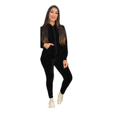 Conjunto Calça E Blusa Feminino Frio Plush Veludo Plus Size