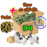 Heno Alfalfa 3 K + Pellet Conejo Cuy 