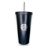 Vaso Liso Tipo Starbucks Térmico De Acero Inoxidable Color Negro