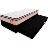 Cama Box Colchão Molas Ensacadas + Box Bicama Solteiro 88cm