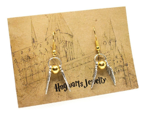 Aretes Golden Snitch Quidditch Harry Potter 