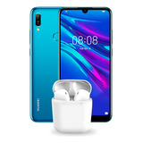 Celular Huawei Y6 2019 3gb Ram 64gb Rom Azul Zafiro Nuevo + Audifonos De Regalo