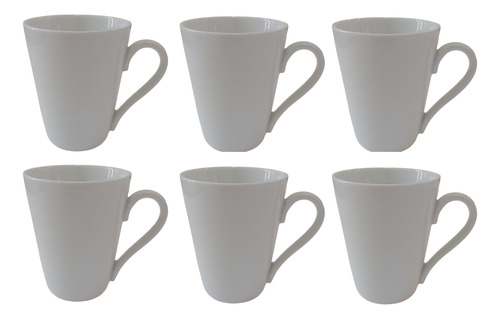 Jarro Cafe Porcelana 150ml Set X 6 Unidades Conico Taza