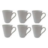 Jarro Cafe Porcelana 150ml Set X 6 Unidades Conico Taza