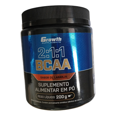 Bcaa 200g Pó 2:1:1 Laranja Growth Supplements C\u002F Nota Fiscal | Frete grátis