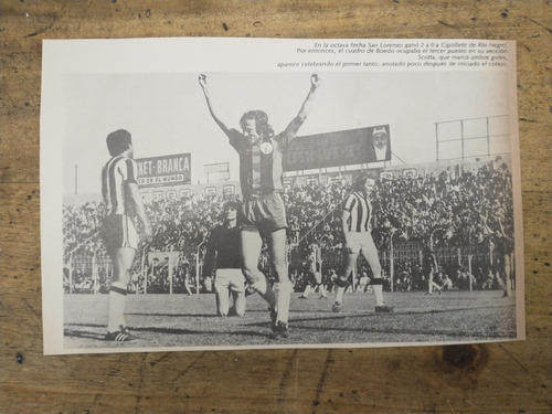 Recorte San Lorenzo Scotta Marcador Goles 1973