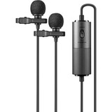 Micrófono Godox Lmd-40c Lavalier Dual Omnidireccional Trrs Color Negro