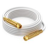 Cable Coaxial Rg6, Blindado Cuadruple, [20 Pies / Blanco] Ca