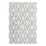 Tapete Decorativo Supreme 120x170 Cm - S ! Diseño De La Tela Geometric Gris