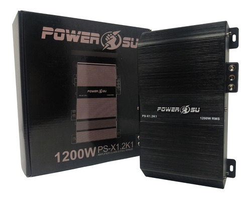 Amplificador Power Su Full Rango 1200.1 1200w Para Auto 