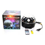 Esfera Led Rgb Giratoria Disco/control Remoto- Bluetooth-mp3