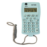 Mini Calculadora De Bolso Pequena Com Cordão De Pescoço 