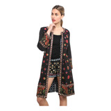 Saco Tapado Bordado Importado India Estilo Boho 