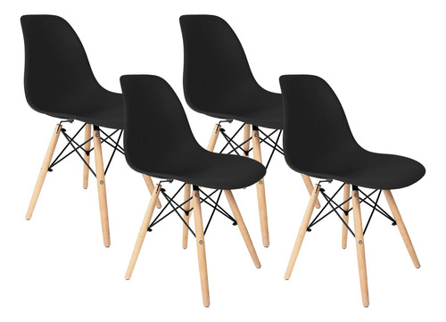 Set 4 Sillas Eames Estructura Silla Comedor Begonia