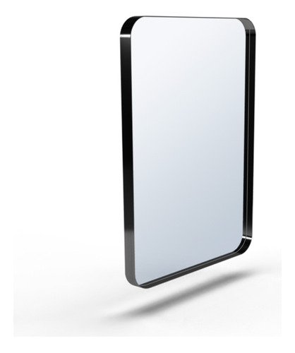 Espelho Retangular Adnet Em Metal Quadrado 90x70 Lavabo