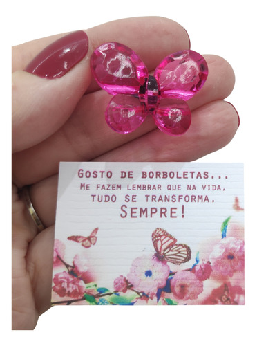 50 Borboleta Pink Imã Chá Bebê Nascimento Fralda Igreja Mãe