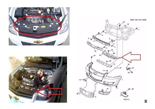 94671508 Protector Superior De Radiador Chevy C3 75 Foto 2