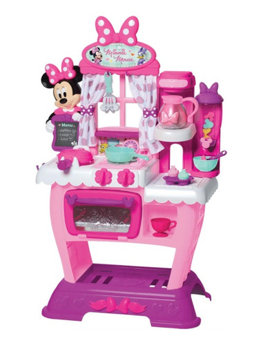 Cocina Minnie Mouse Con Accesorios Y Sonidos Color Fucsia