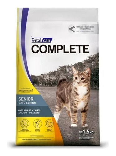 Complete Gato Senior X 7,5 Kg Mayor A 7 Años Envío Rápido