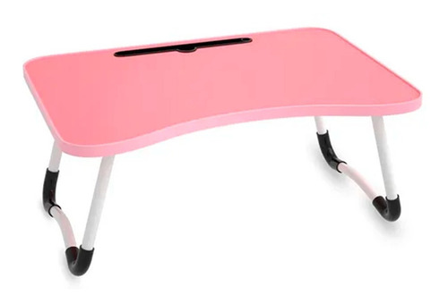 Mesa Plegable Notebook Soporte Laptop Cama Desayuno Rosada 