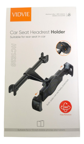 Soporte Para Celular Y Tablet Asiento De Auto Vidvie Hc1528