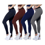 Kit 4 Calça Leng  Legging Suplex Empina Levanta Bumbum Fit