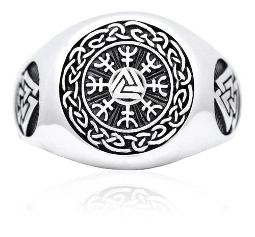 Anillo Vikingo Valknut Hombre Style Caballero Moda 2022