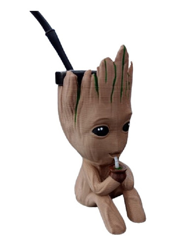 Mate Groot - Marvel - Impreso En 3d Con Bombilla