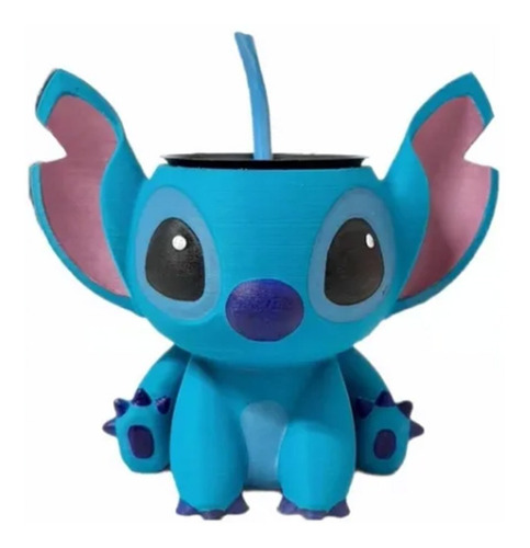 Mate Disney Stitch Con Bombilla Impresión 3d