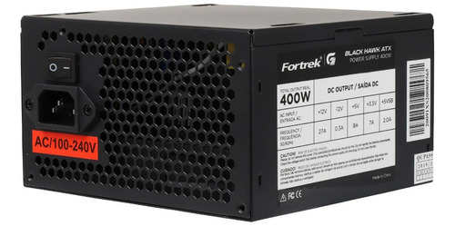 Fonte Gamer Fortrek Black Hawk 400w 80 Plus White Pfc Ativo