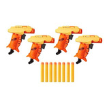 Pistola X 4 Unidades Nerf Juguete Infantil Accion + Dardos