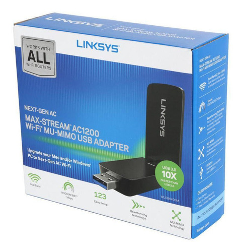 Adaptador Wi-fi Usb Mu-mimo Ac1200 Linksys Wusb6400m