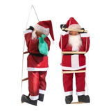 Papai Noel Subindo Escada 90cm Grande Natalino