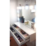 Mueble Maquillador Marilyn 90 Cms Flotante- Con Luces- Doble