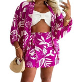 Conjunto Kimono Manga+ Short Saia 