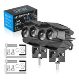 Par Luces Led Auxiliares Faros De Lupa Para Auto Moto 200w