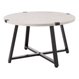 Azl1 Life Concept Mesa De Centro Redonda De Metal Rstico Par